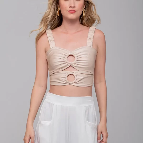 Crop top con aros